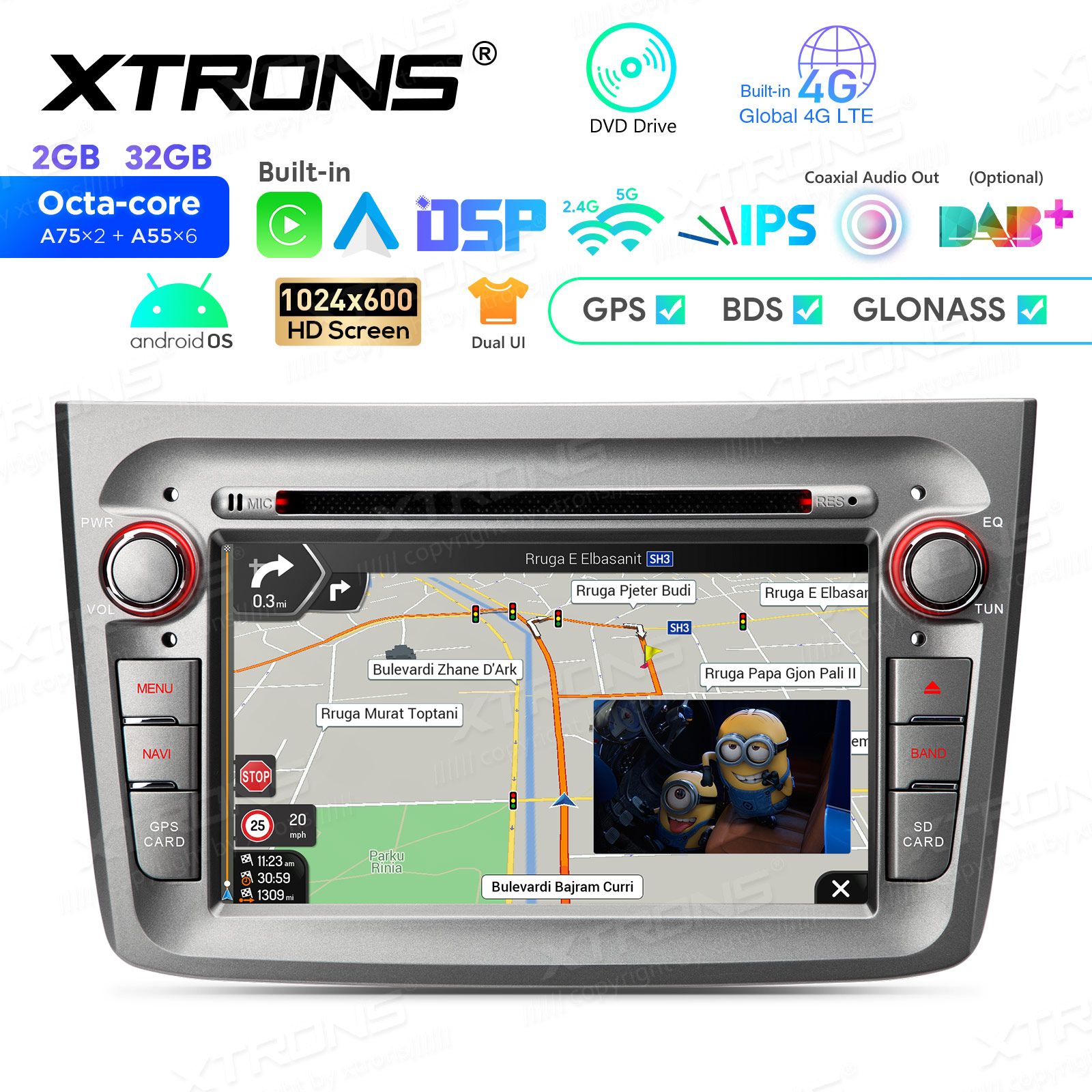 Alfa Romeo MiTo (2008-2019) Android 12  | GPS autoraadio ja multimeedia keskus